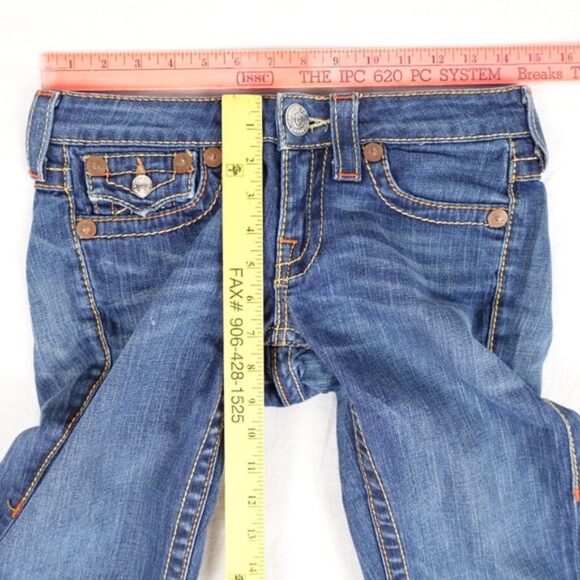 True Religion Joey Big T Jeans Women's 27 Low Rise Flare Bell Bottom Made in USA - Picture 10 of 10